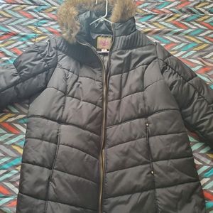 Olive green winter coat